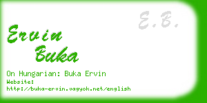 ervin buka business card